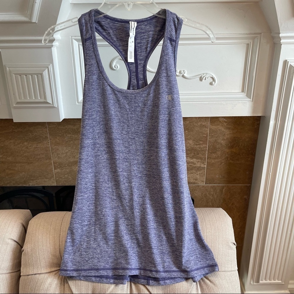 AM: NWT Champion Performance Vapor Purple Racerback Tank Top Sz M
